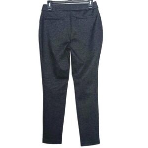 Calvin Klein Grey Black Micro Houndstooth Pull On Dress Pants Slim Leg Size 6